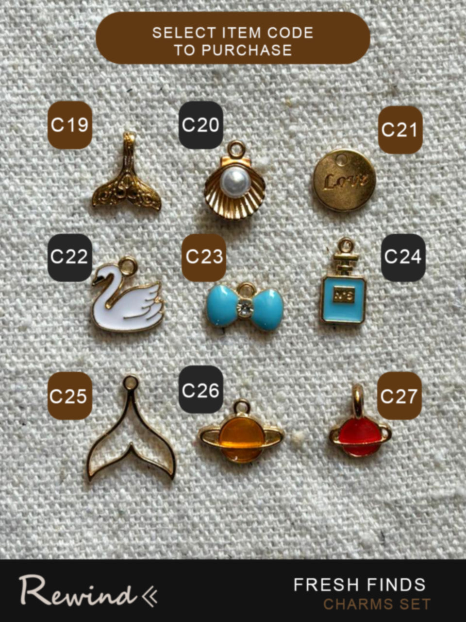 Metal Charms Accessories Group A (1:7)