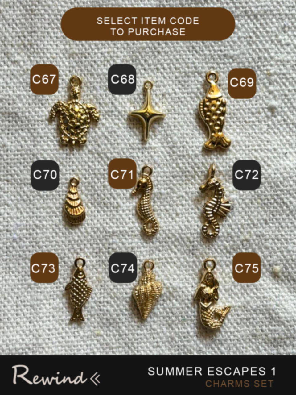 Metal Charms Accessories Group B (8:12)