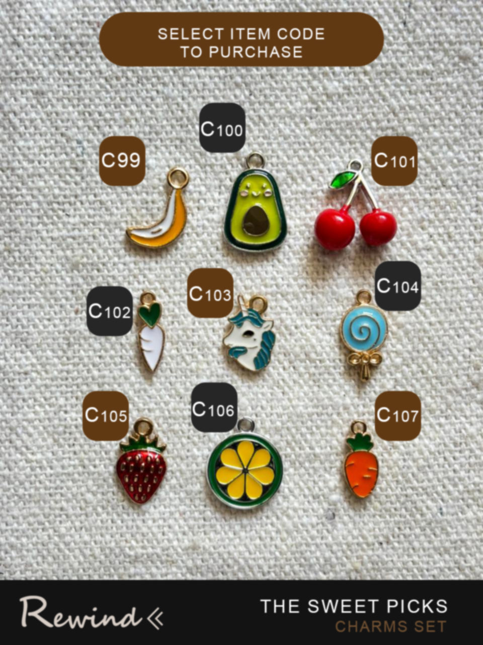 Metal Charms Accessories Group C (13:17)
