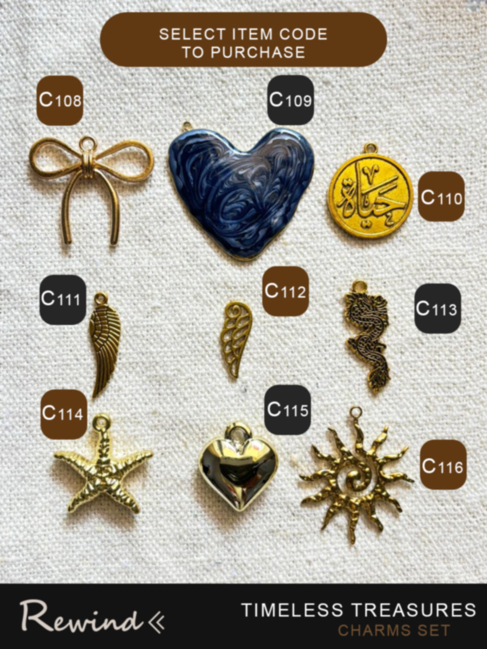 Metal Charms Accessories Group C (13:17)